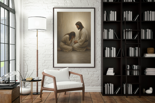 Jesus Meets You in the Brokenness - Digital Artwork