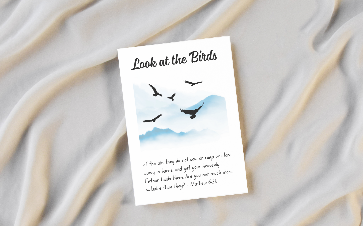 Matthew 6:26 Bible Verse Wall Art – Christian Wall Prints | Christian Home Decor