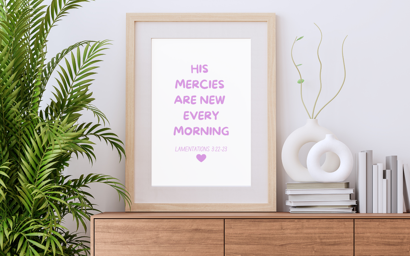 Lamentations Bible Verse Wall Art | Christian Digital Prints | Christian Wall Decor