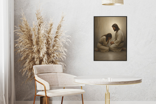 Jesus Meets You in the Brokenness - Digital Artwork